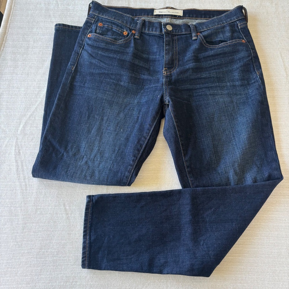 Gap 1969 Best Girlfriend Jeans 29 Medium Indigo Mid Rise Stretch Denim S/240839